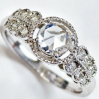 ローズカット　リング　ホワイトゴールド  K18WG