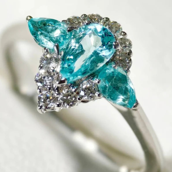 お問い合わせ多かったため【鑑別書】作成！　K18WG パライバトルマリンリング