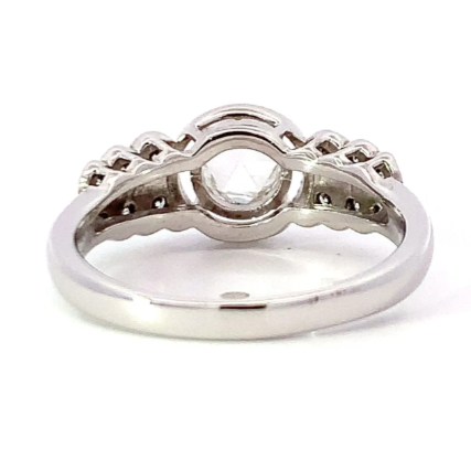 ローズカット　リング　ホワイトゴールド  K18WG