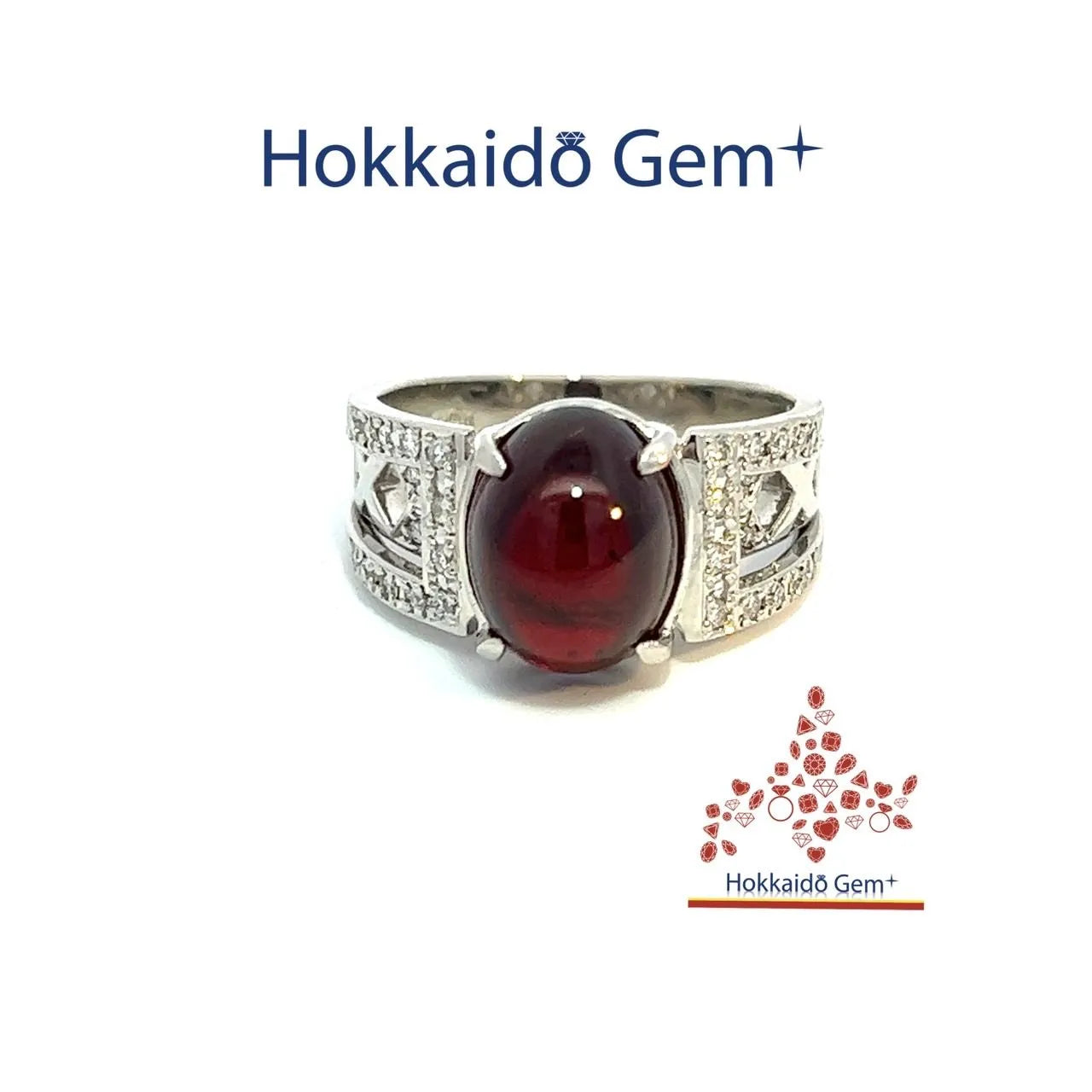 ロードライトガーネット　プラチナ　リング　PT900