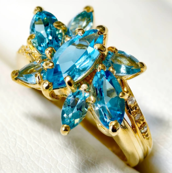 K18ブルートパーズリング