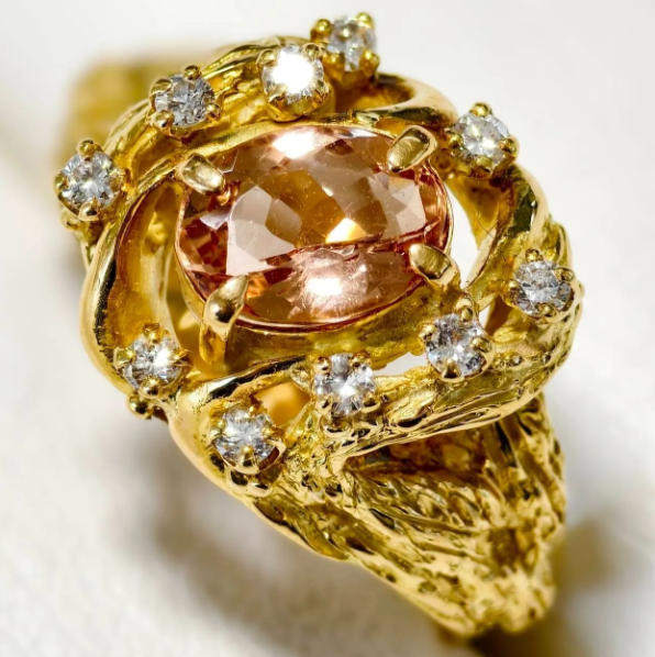 インペリアルトパーズ 　ゴールド　リング　K18