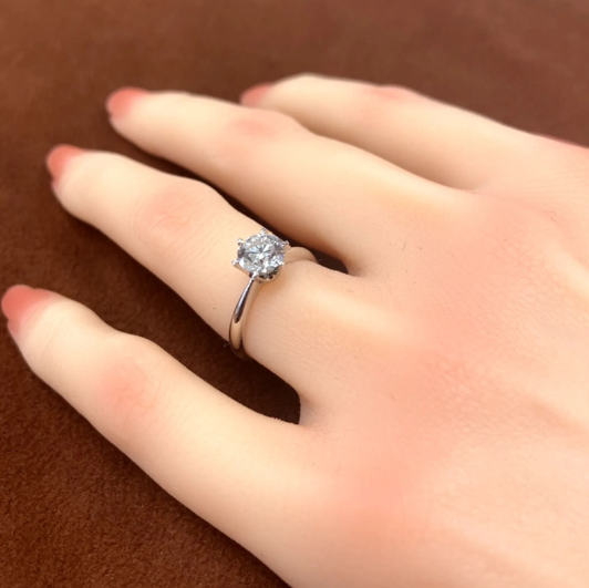 【ラボダイヤ　1ct  D-VVS2-3EX】【新品】　ホワイトゴールド　リング　K18WG