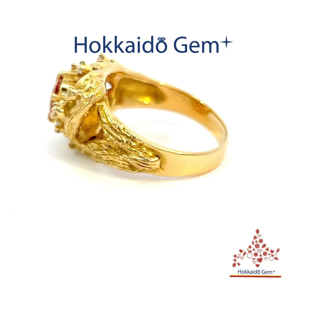 インペリアルトパーズ 　ゴールド　リング　K18