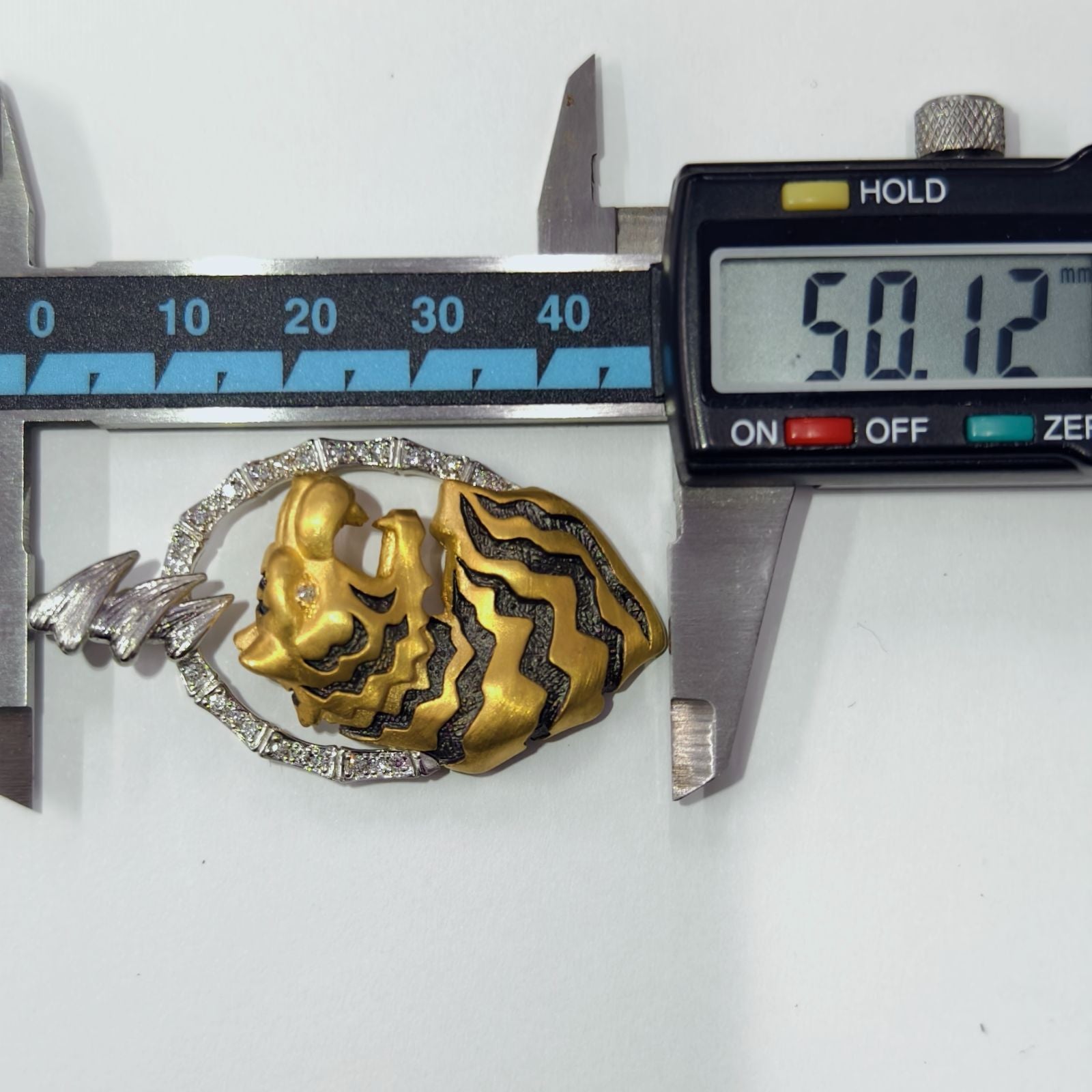 トラ　ペンダントヘット　コンビ　純金 純プラチナ K24\PT999