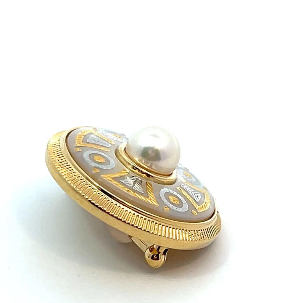 MIKIMOTO　ピクウェ　ブローチ　ゴールド　K18