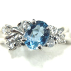 アクアマリン　リング　プラチナ　PT900