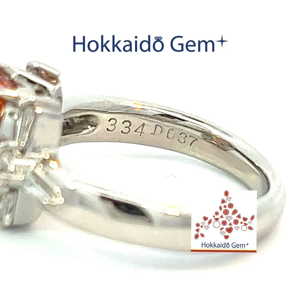 インペリアル トパーズ 　プラチナ　リング　Pt900