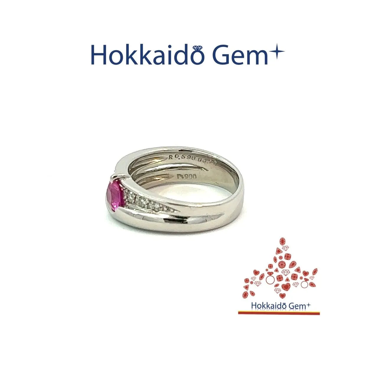 ピンクサファイヤ　プラチナ　リング　pt900