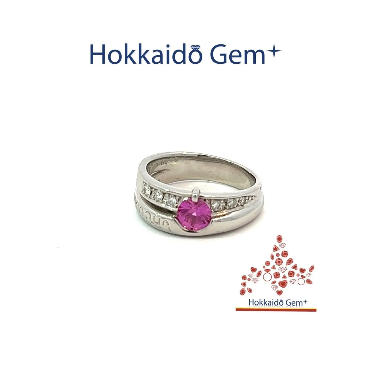 ピンクサファイヤ　プラチナ　リング　pt900
