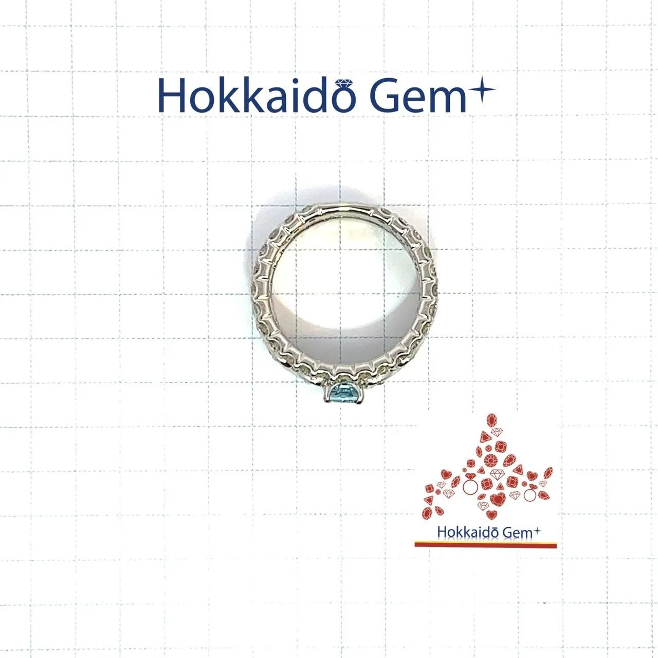 アクアマリン　プラチナ　リング　 PT900