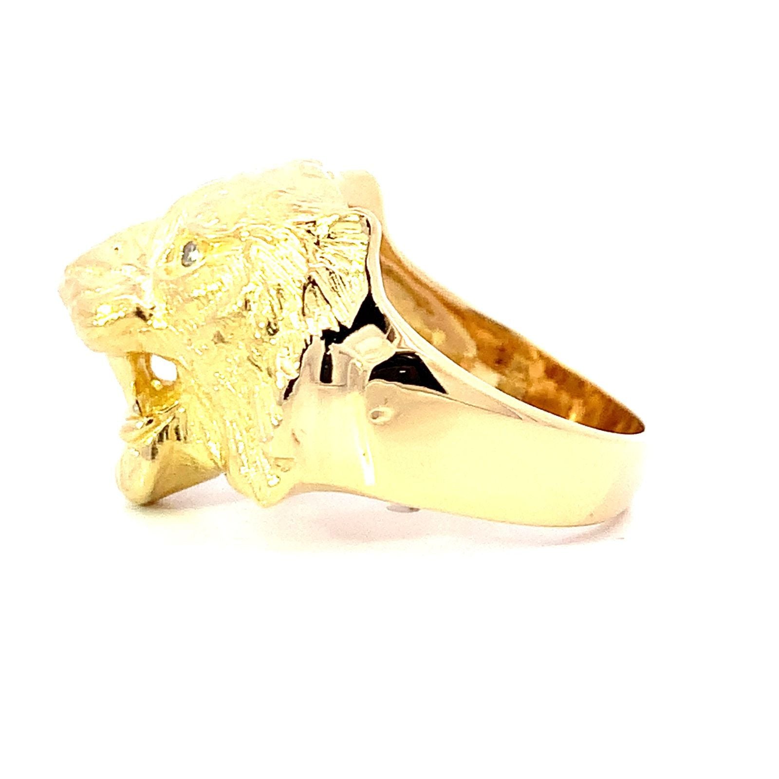 虎　タイガー　ダイヤモンド　ゴールド　リング　K18