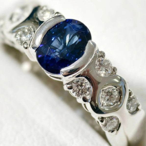 GIA鑑別付き　サファイヤ　 プラチナ　リング 　Pt900