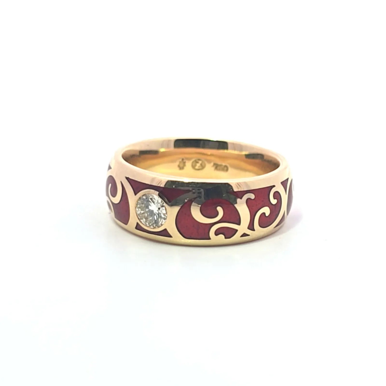 ZERRENNER　ツェレナ　七宝　ダイヤモンド　リング　ゴールド　750