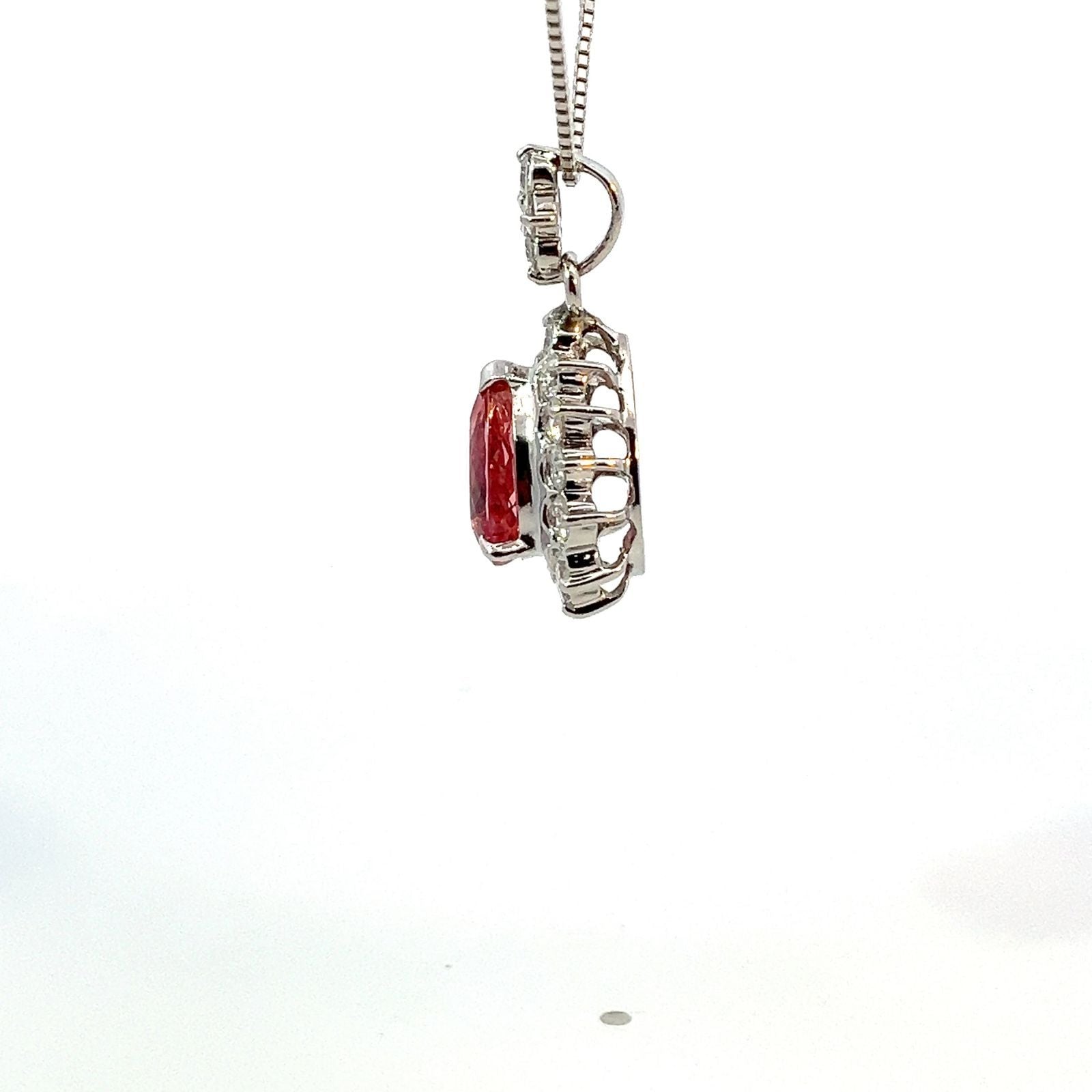 インペリアルトパーズ　プラチナ　ネックレス　PT900/850