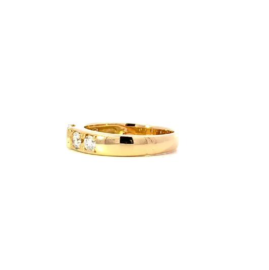 エメラルドカット　ダイヤモンド　ゴールド　リング　K18