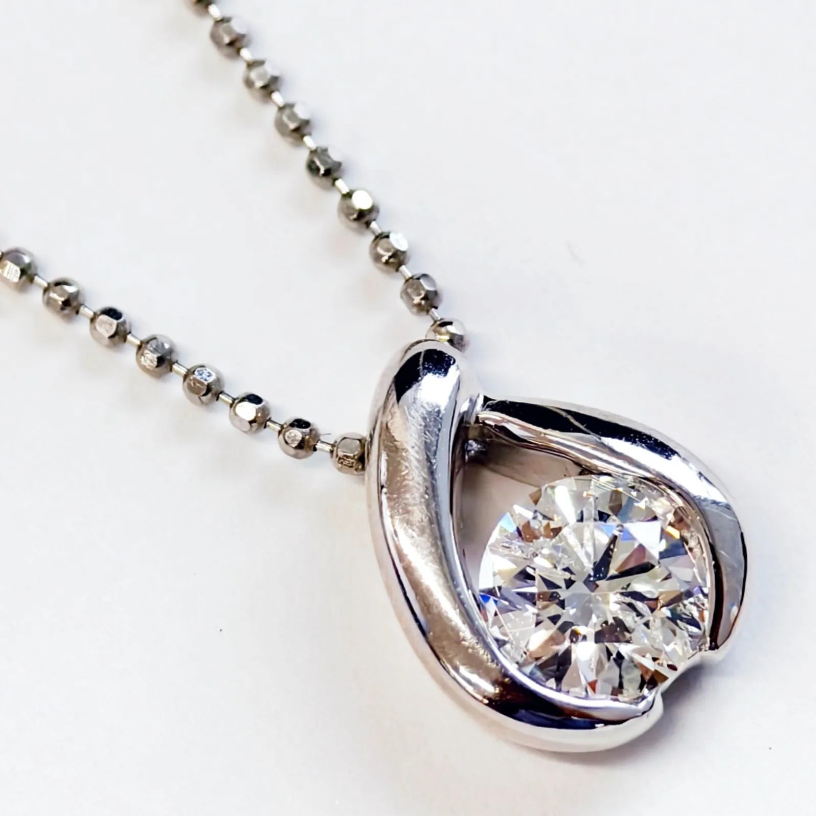 0.570ct ダイヤモンド ネックレス プラチナ Pt900/850