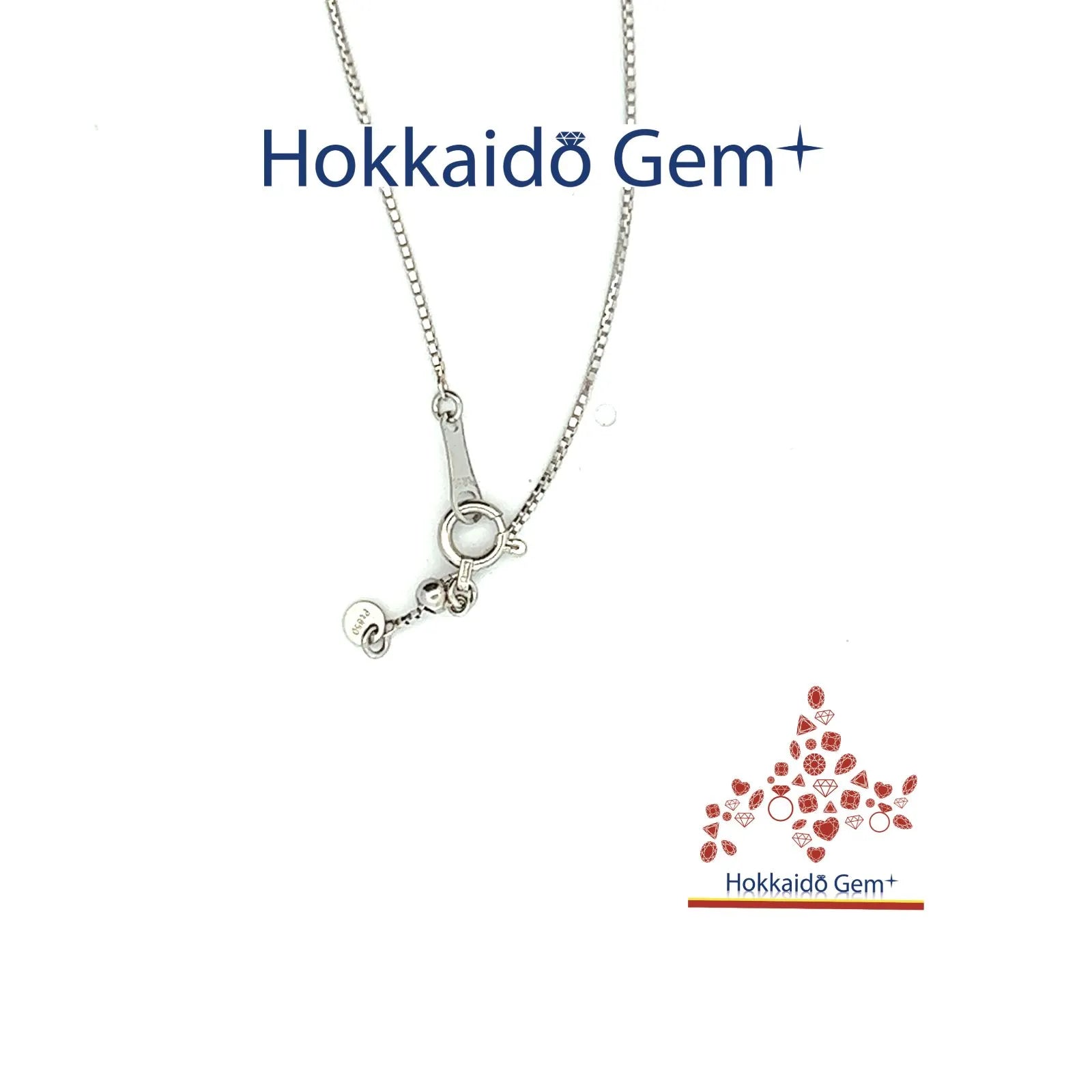 レッドベリル　プラチナ　ネックレス　Pt900/850