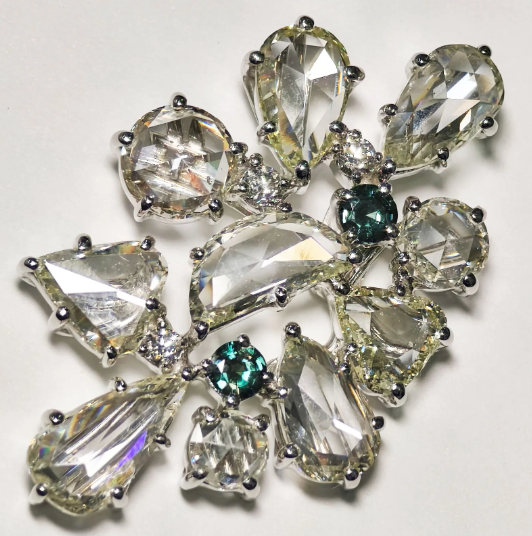 アレキサンドライト　ダイヤモンド　ホワイトゴールド　ペンダントトップ　K18WG