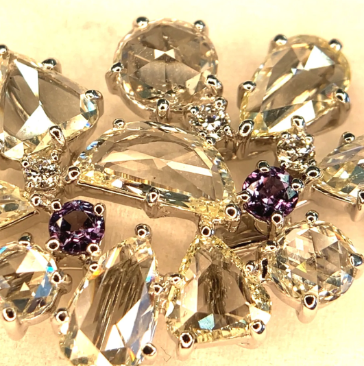 アレキサンドライト　ダイヤモンド　ホワイトゴールド　ペンダントトップ　K18WG