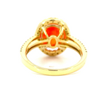 ファイアオパール　ダイヤモンド　ゴールド　リング　K18