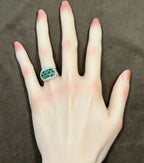 グリーンガーネット　プラチナ　リング　Pt900