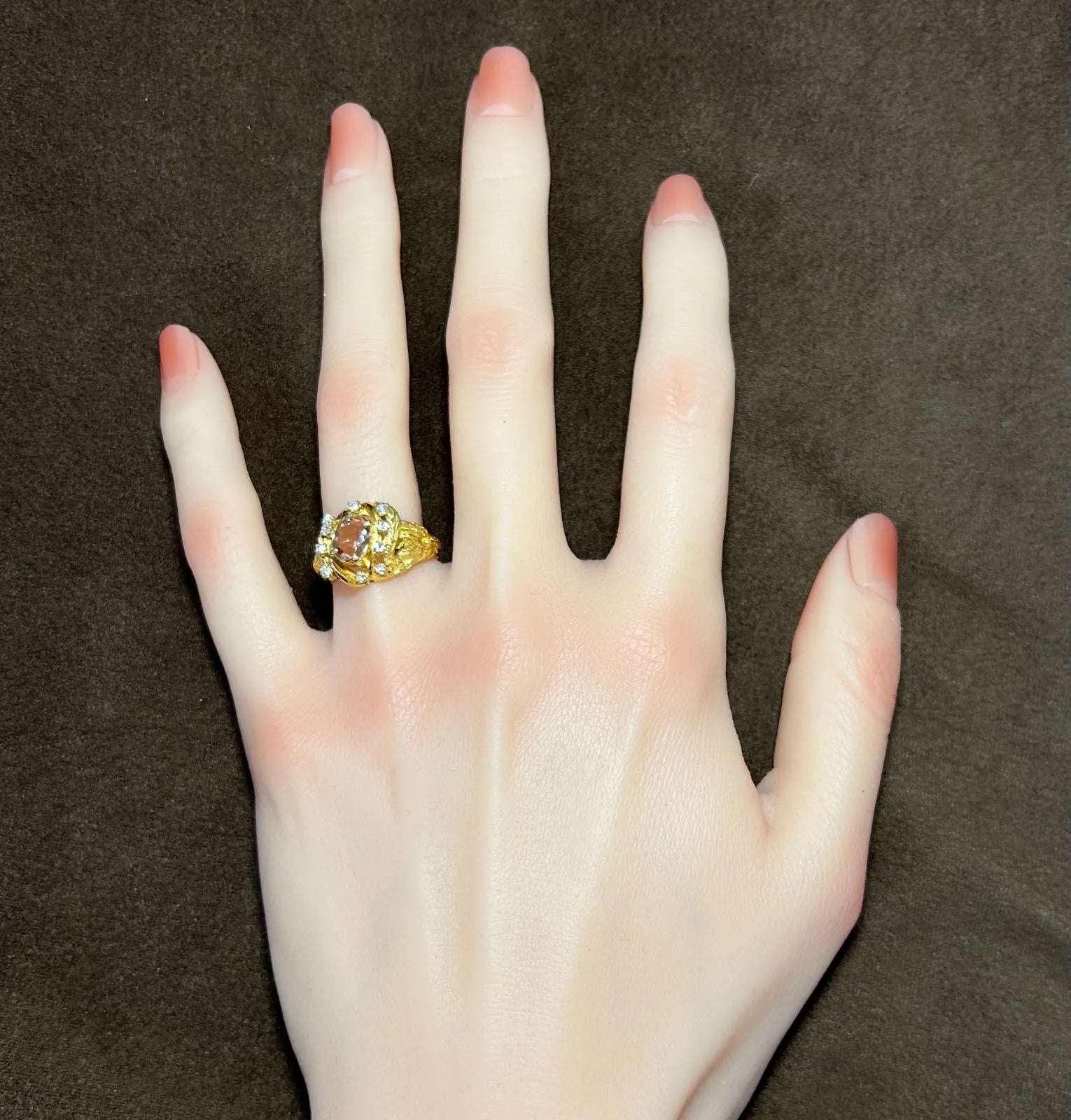 インペリアルトパーズ 　ゴールド　リング　K18