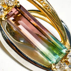 バイカラー トルマリン パーティーカラー ネックレス コンビ K18/Pt900