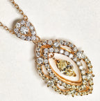 マーキスカット　ダイヤモンド　ネックレス　ピンクゴールド　K18PG