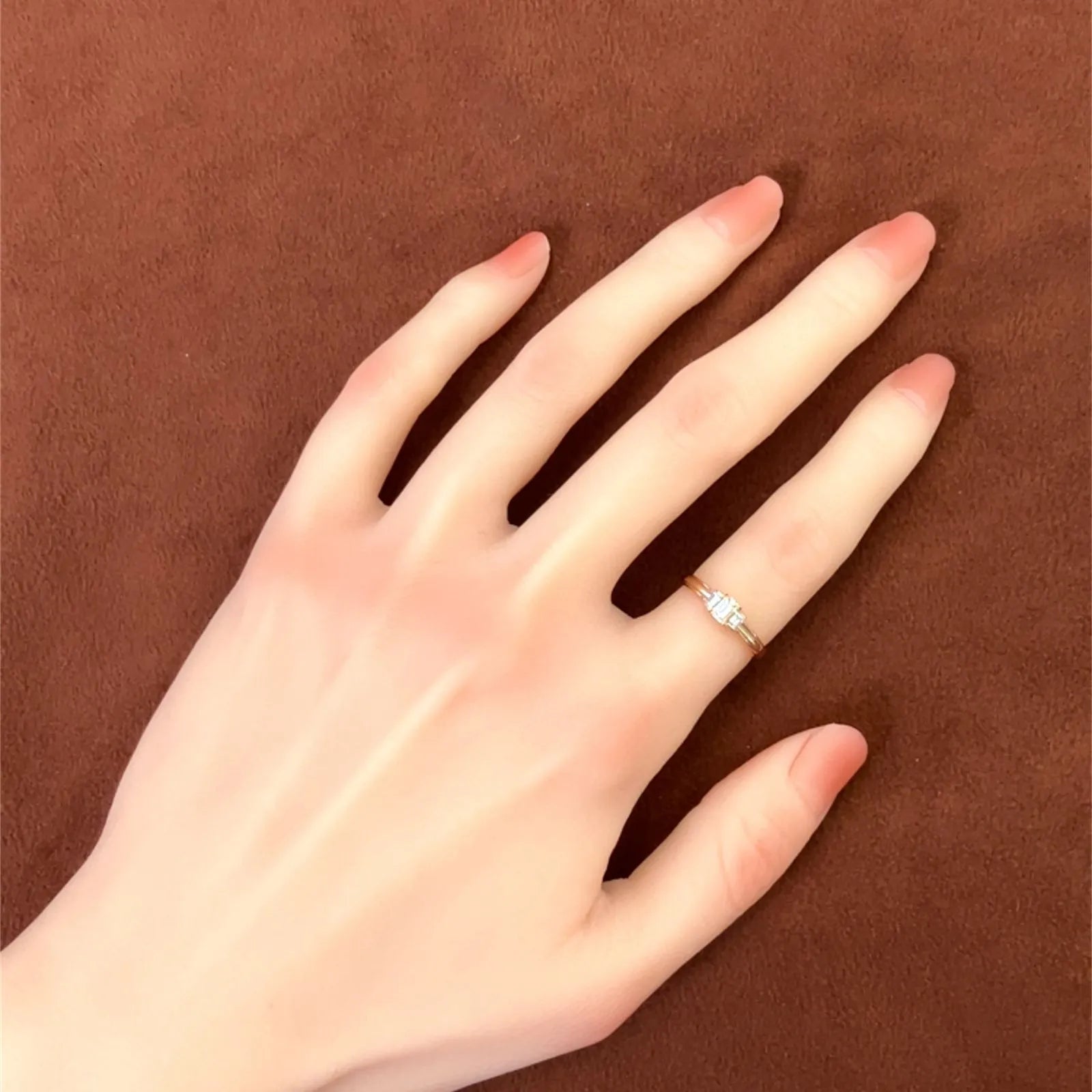 VS2 ダイヤモンド バケットカット リング ゴールド K18