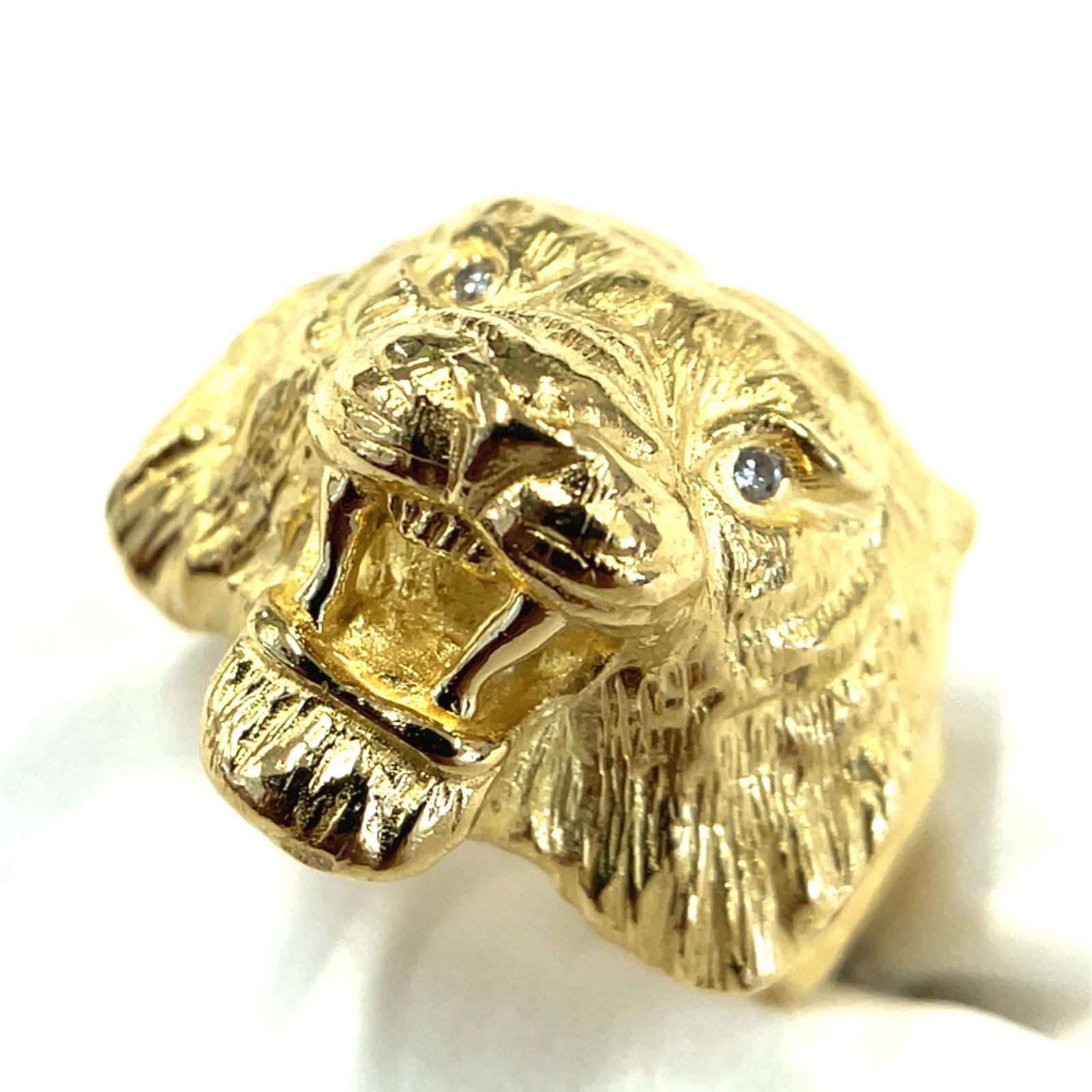 虎　タイガー　ダイヤモンド　ゴールド　リング　K18