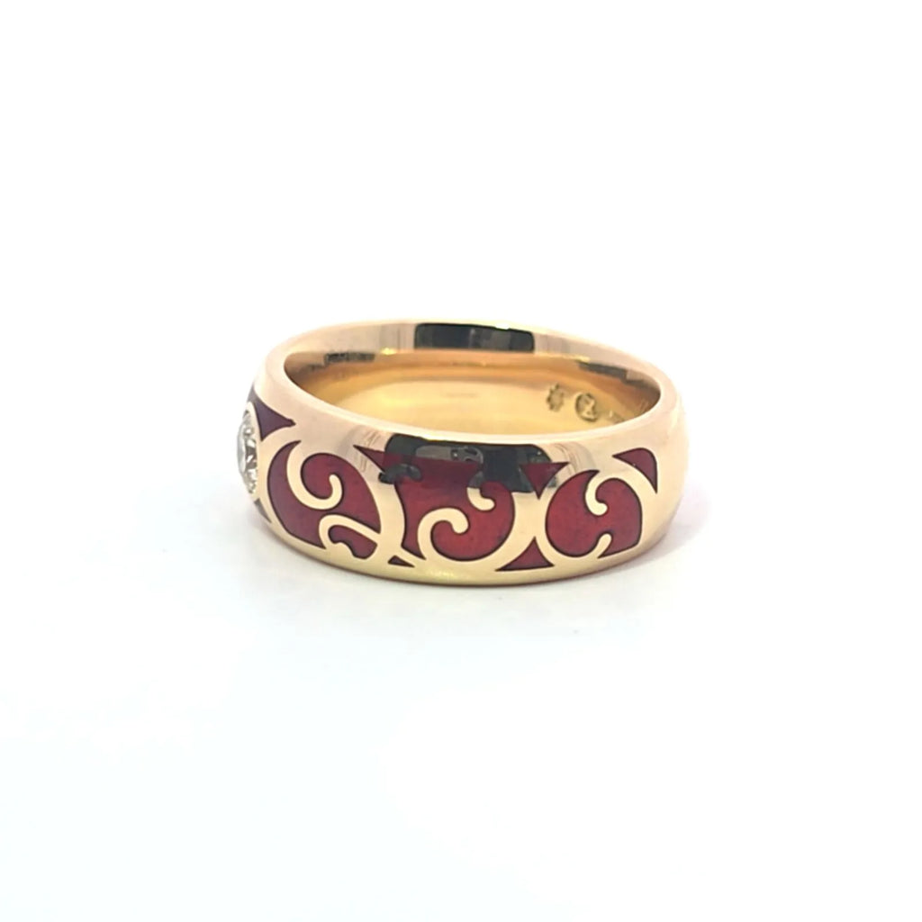 ZERRENNER　ツェレナ　七宝　ダイヤモンド　リング　ゴールド　750