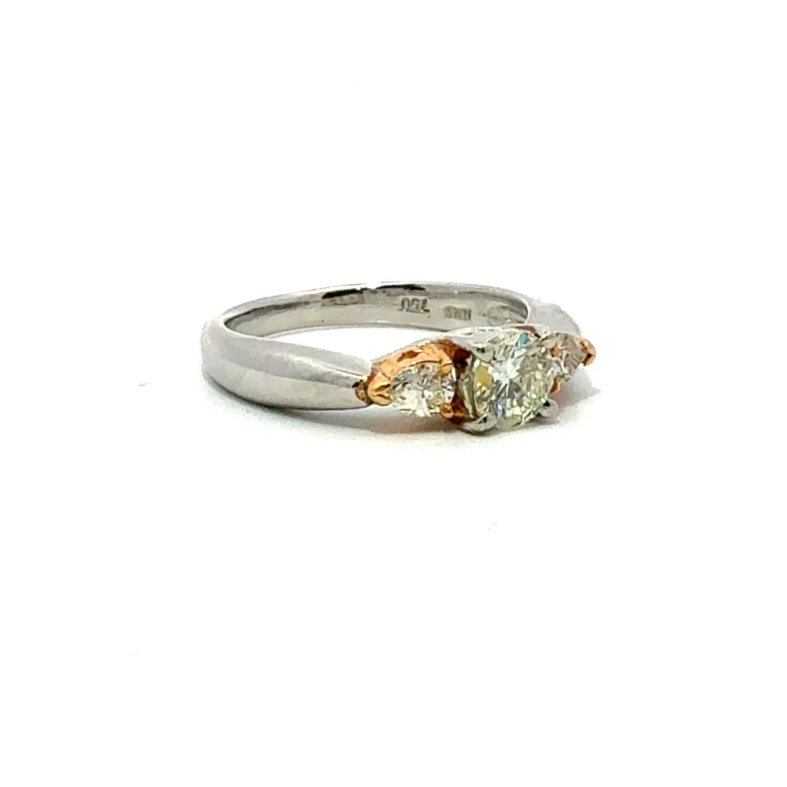 0.500ct　ダイヤモンド　リング　コンビ　K18WG/K18