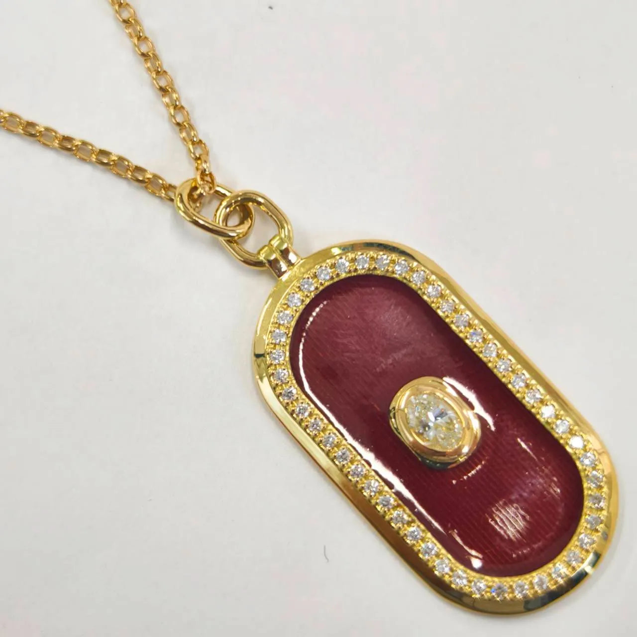 ZERRENNER　ツェレナ　七宝　ダイヤモンド　ネックレス　ゴールド　750