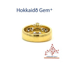 ダイヤモンド　ゴールド　プラチナ　コンビ　リング　　K18/Pt900