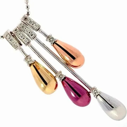 Sierin パープルゴールド　カラーゴールド　ネックレス　K18