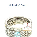 アクアマリン　プラチナ　リング　 PT900