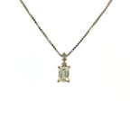 0.504ct ダイヤモンド エメラルドカット ネックレス ホワイトゴールド K18WG