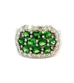 グリーンガーネット　プラチナ　リング　Pt900