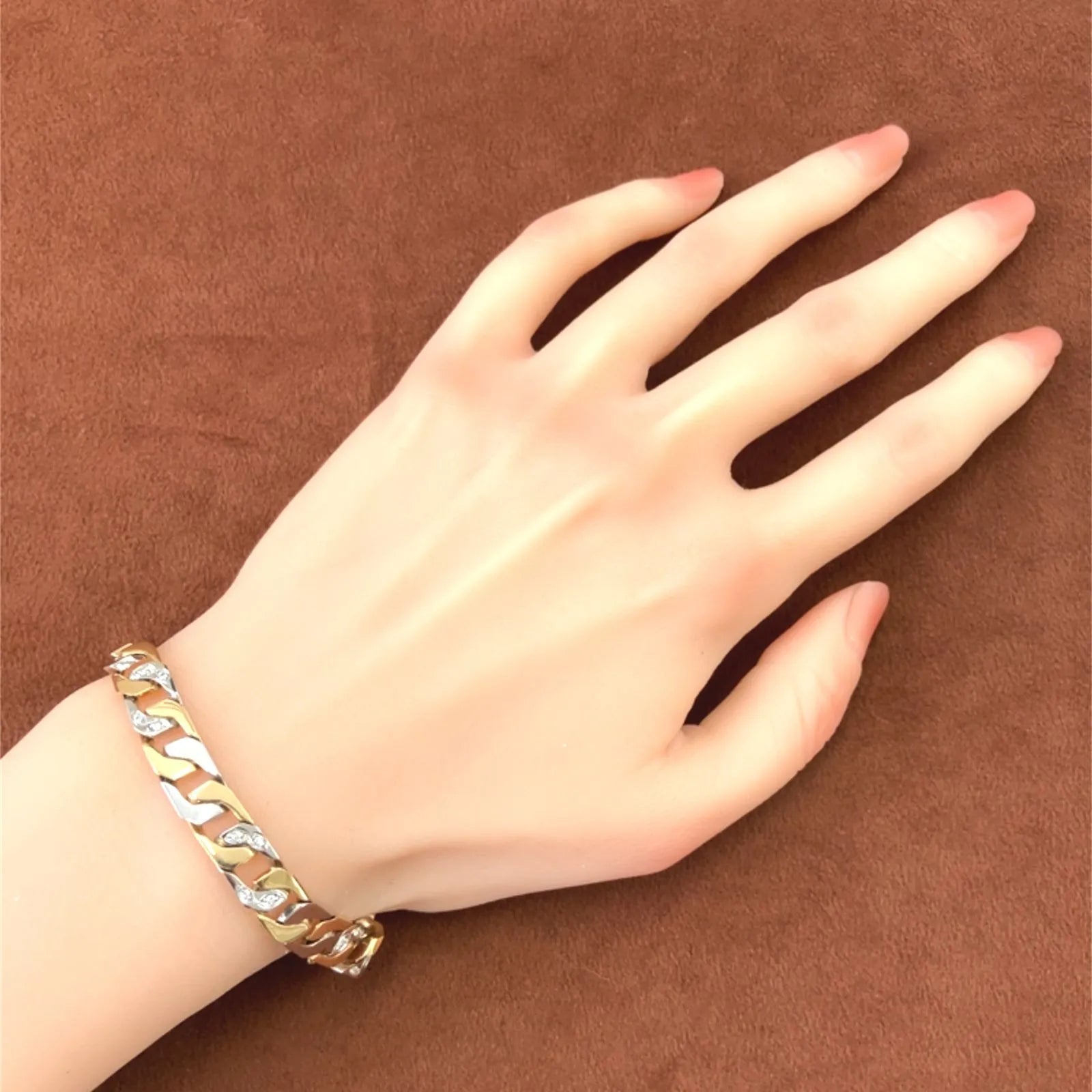 ゴールド　プラチナ　喜平　ブレスレット　ダイヤモンド　メンズ　レディース