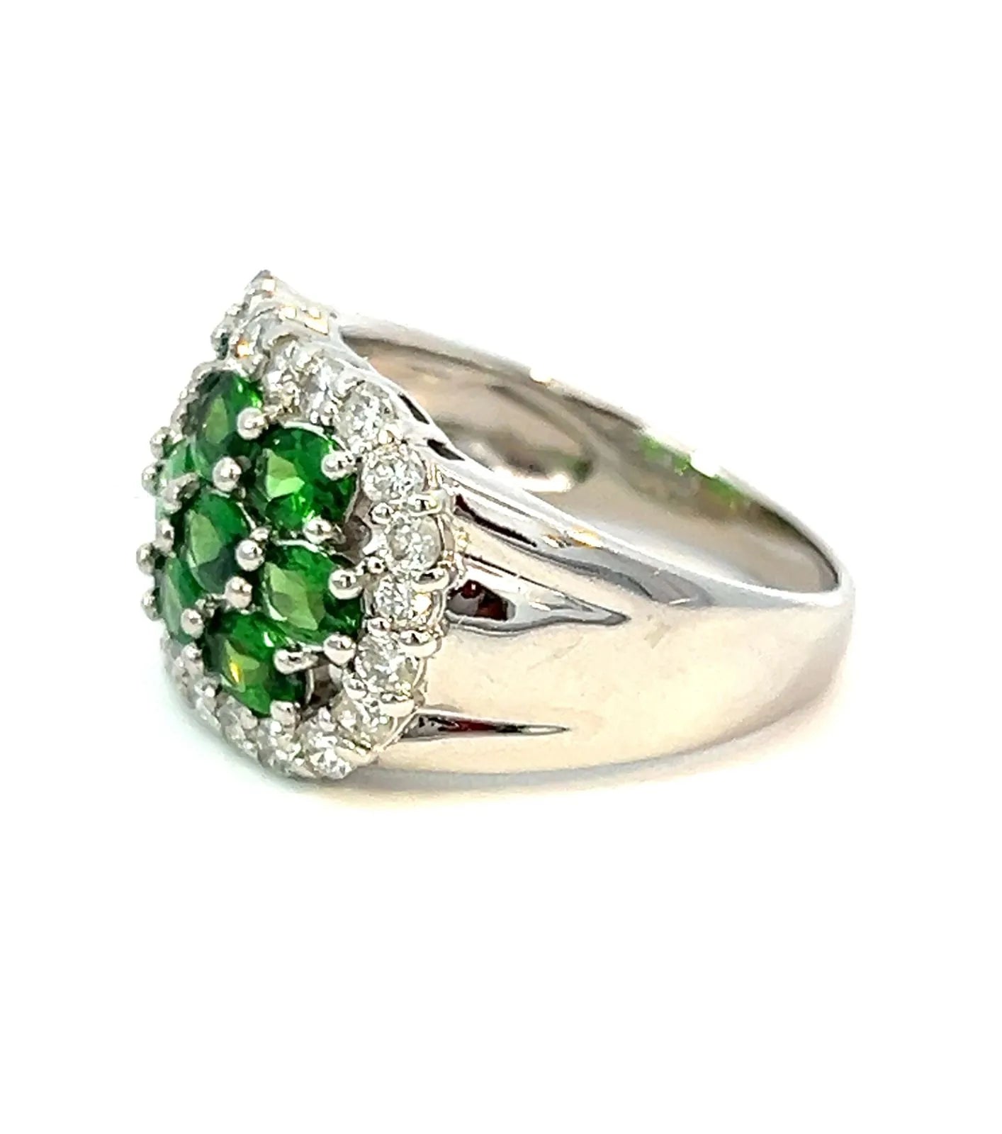 グリーンガーネット　プラチナ　リング　Pt900