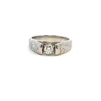 VS1 鑑定書有　ダイヤモンド　リング　ホワイトゴールド　K14WG