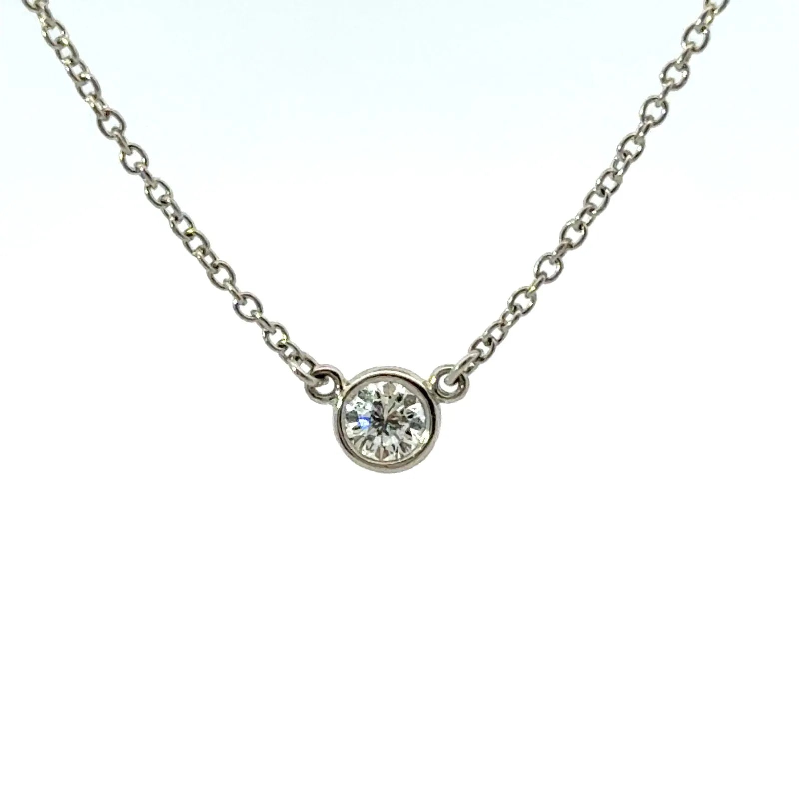 Tiffany&Co. ティファニー バイザヤード ネックレス ダイヤモンド プラチナ  Pt950 エルサペレッティ 4.53mm