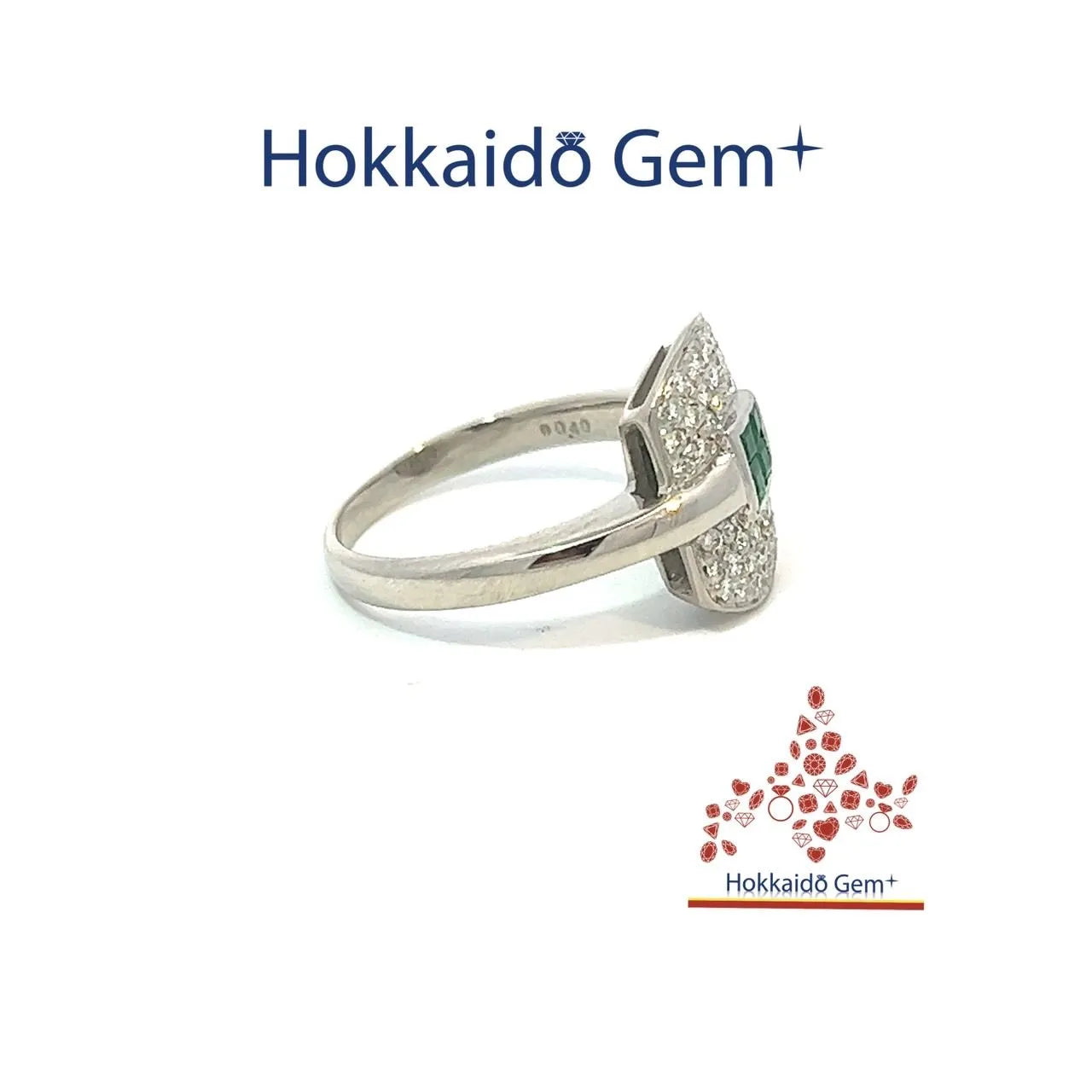 エメラルド ダイヤモンド プラチナ リング Pt900 – Hokkaido Gem エメラルド ダイヤモンド プラチナ リング Pt900 – Hokkaido Gem