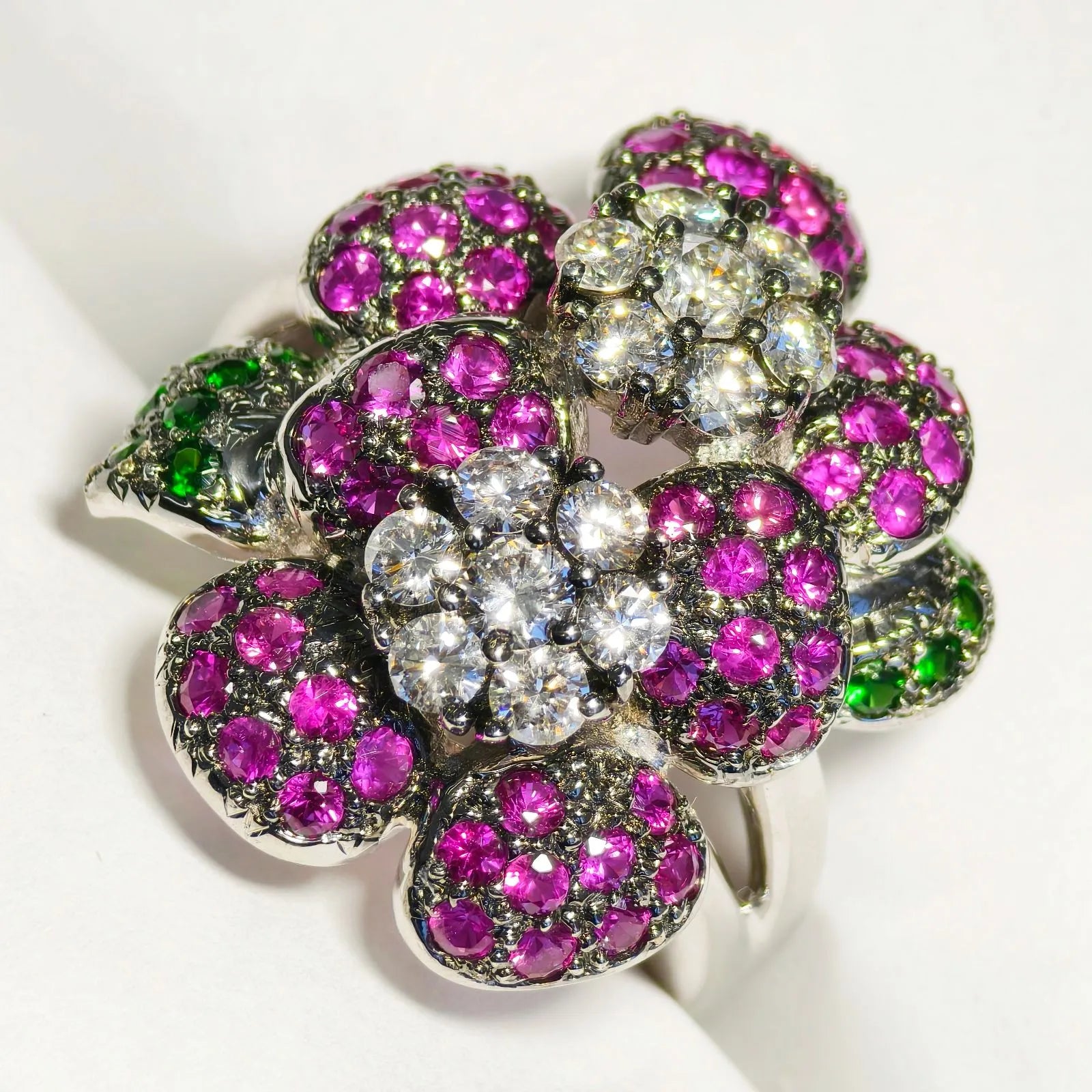 ピンクサファイヤ　リング　ホワイトゴールド　K18WG