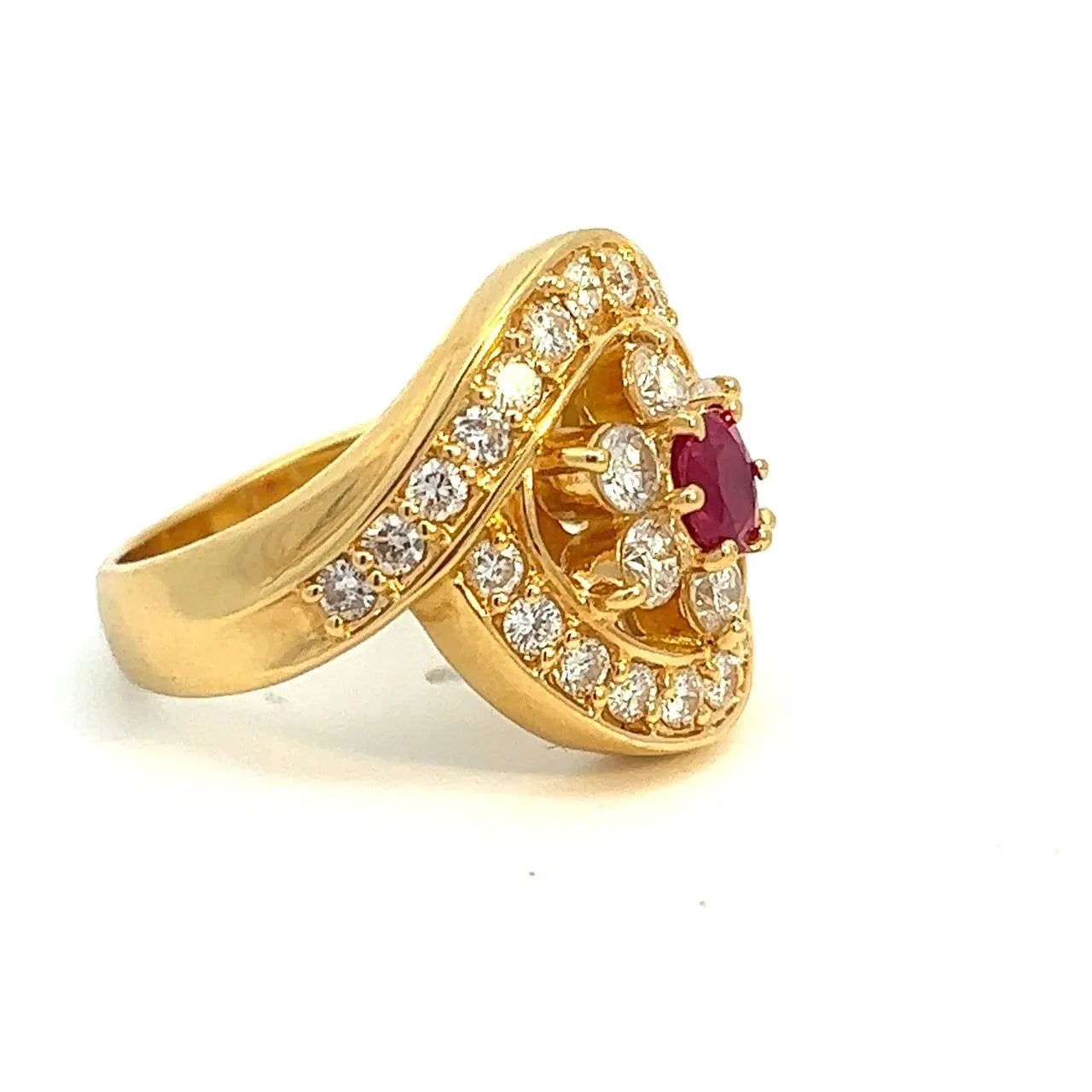 ルビー　ダイヤモンド　ゴールド　リング　K18