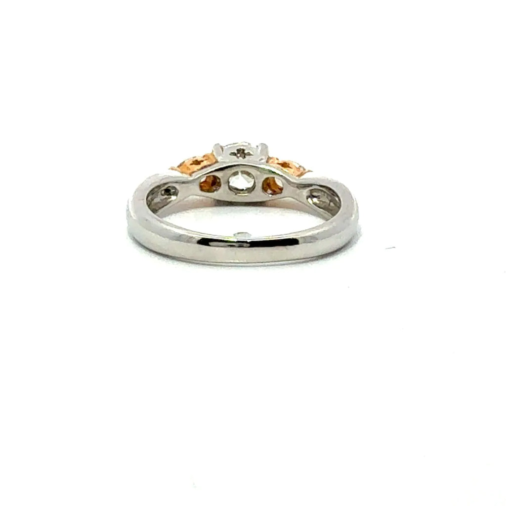 0.500ct　ダイヤモンド　リング　コンビ　K18WG/K18