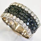 ブラックダイヤ　リング　ホワイトゴールド　K18WG