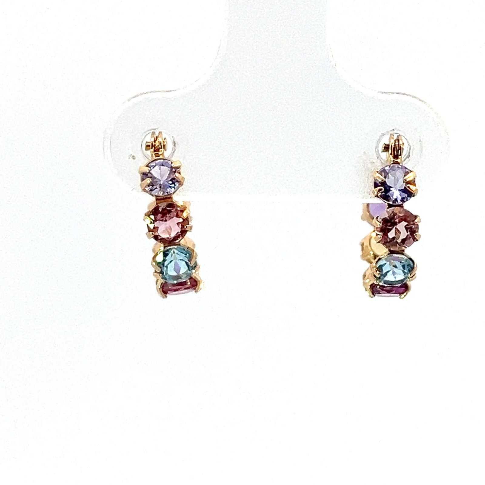 クォーツ　ピアス　K10