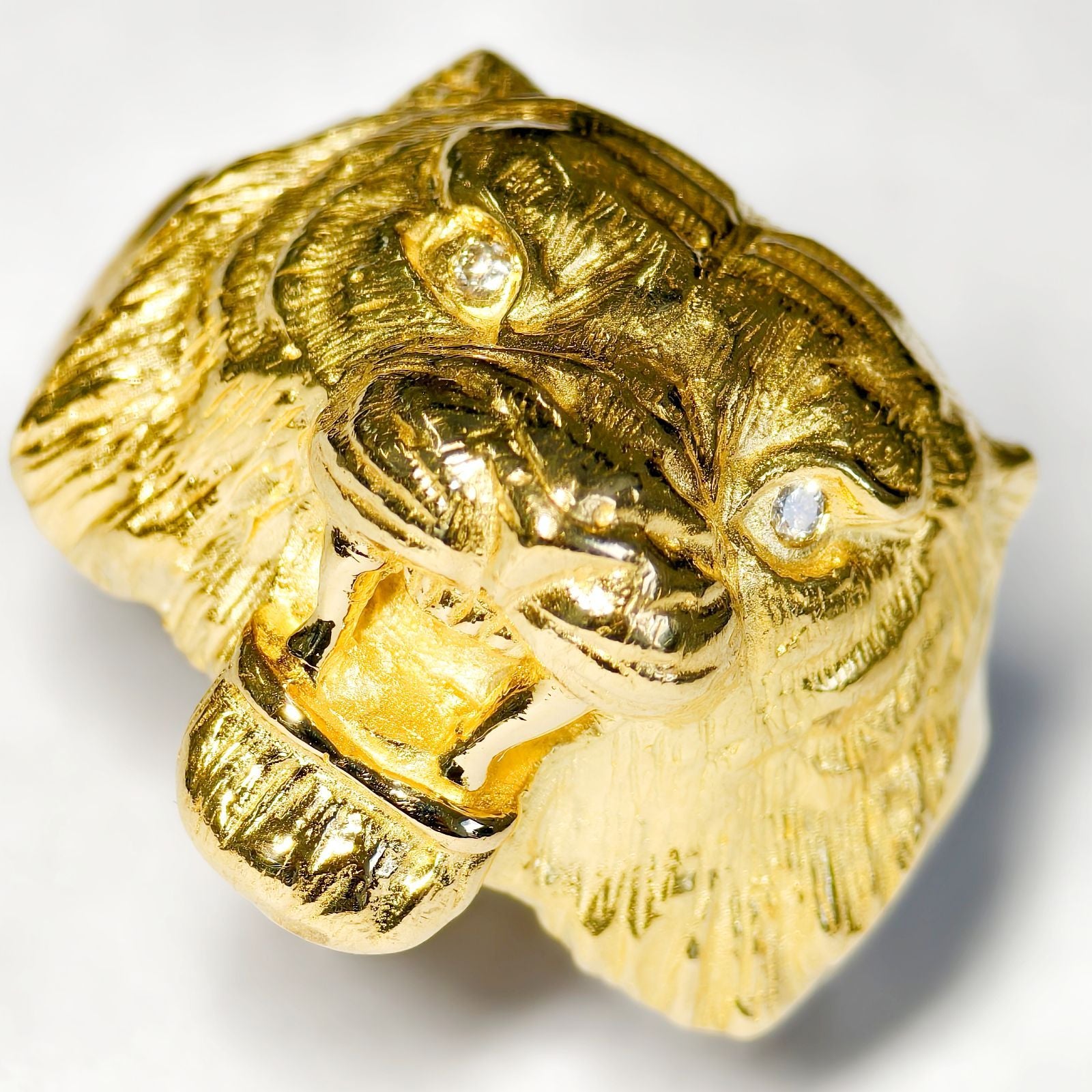 虎　タイガー　ダイヤモンド　ゴールド　リング　K18